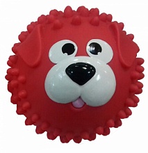 Мяч массажный "Собачка" красная, 8,5 см 